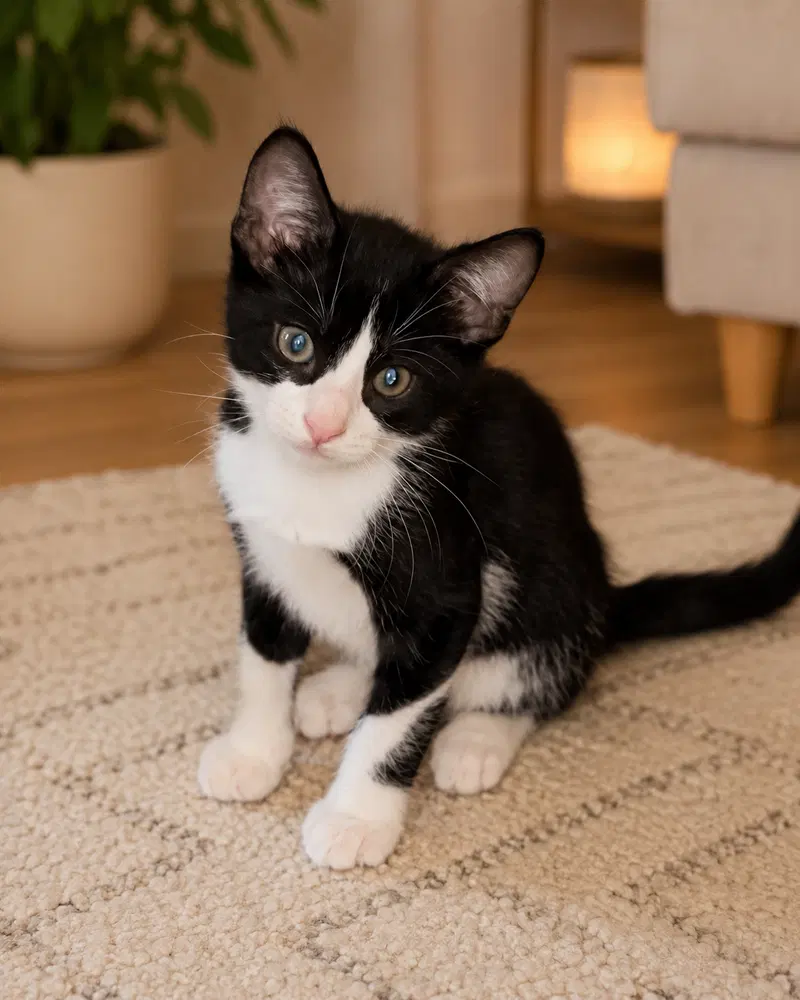 Lucky, a male kitten up for adoption