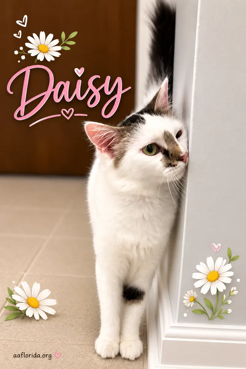 Daisy, a female cat up for adoption
