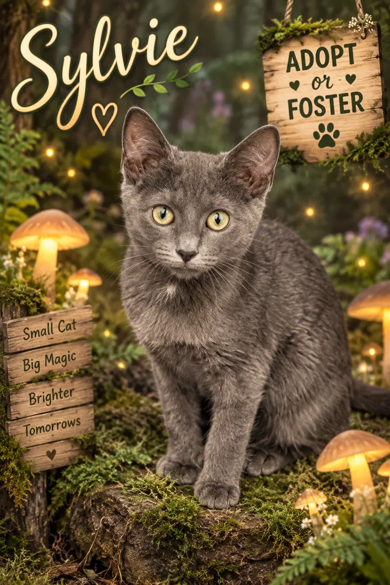 Silvie, a young female cat up for adoption