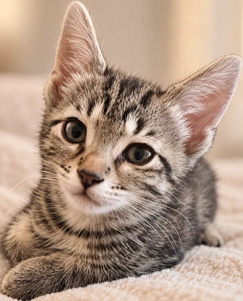 Cinnamon, a female kitten up for adoption