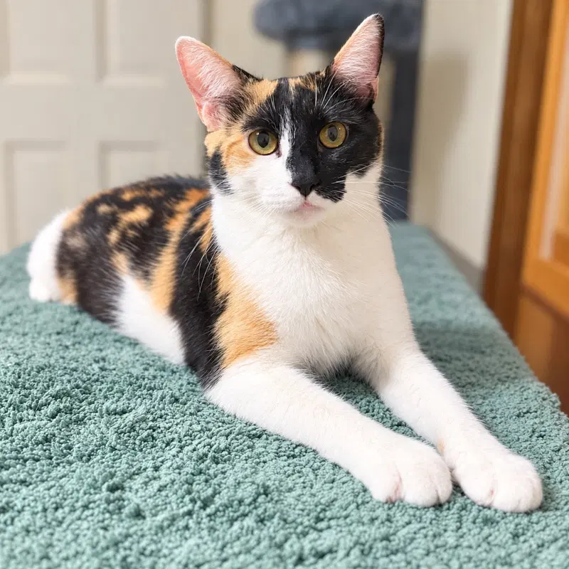 Bonnie, a young female cat up for adoption