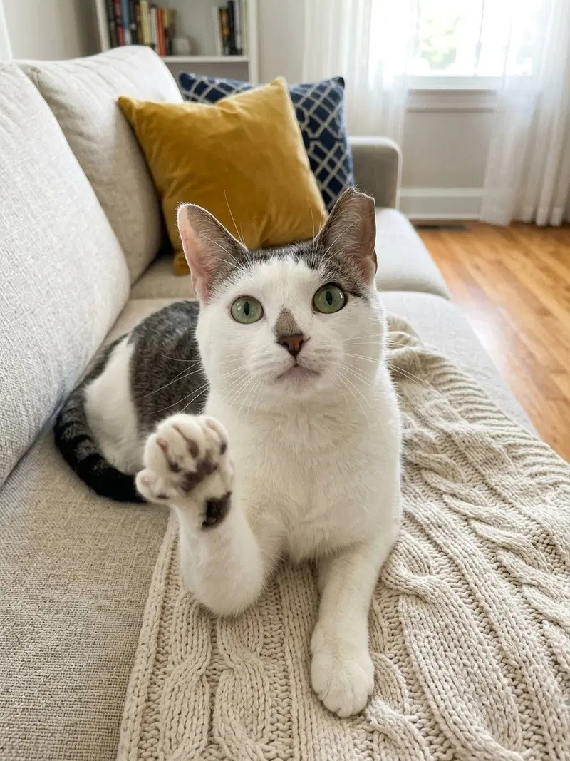 Pookie, a young female cat up for adoption