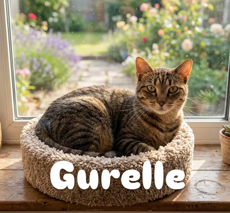 Gurelle, a young female cat up for adoption