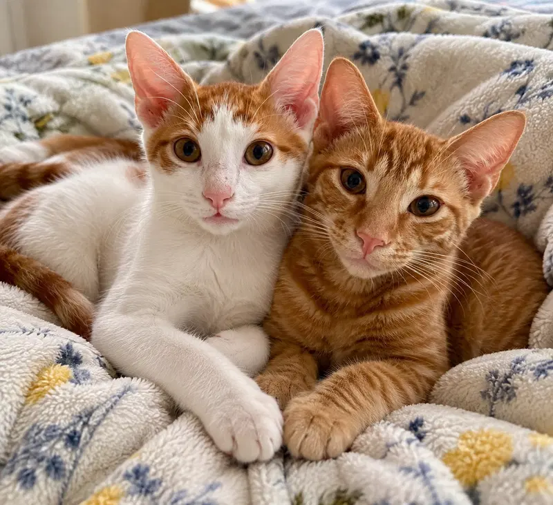 Sherbert & Julius, male cats up for adoption