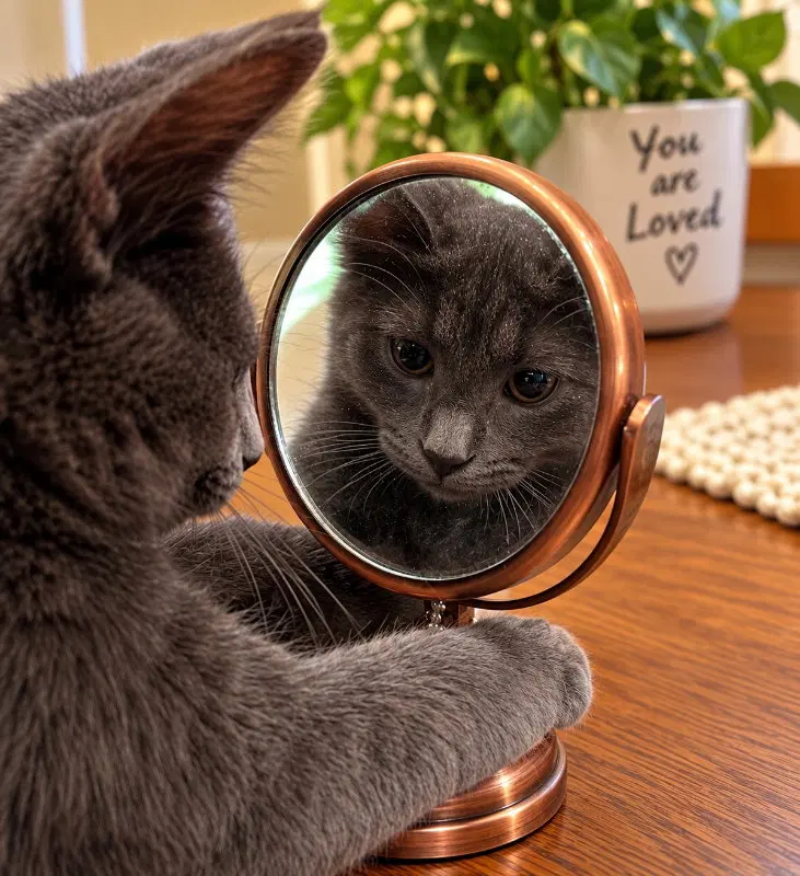 Theodore, a male Russian Blue cat up for adoption