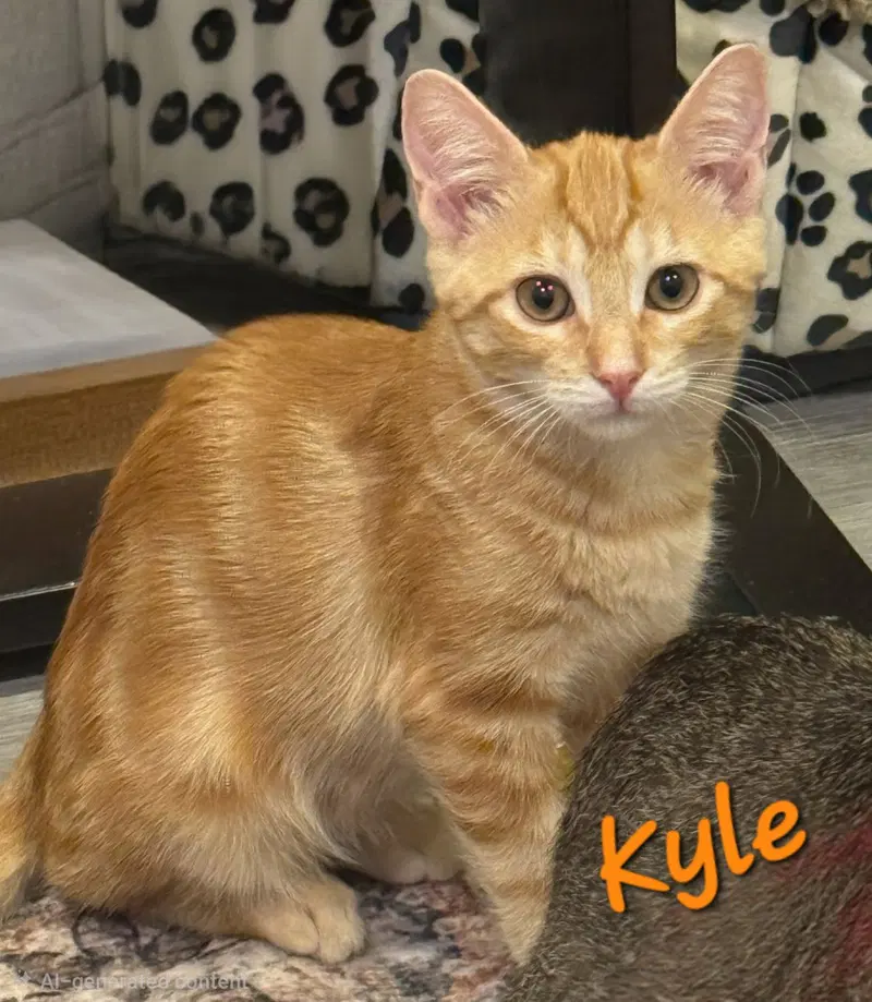 Kyle, a young male cat up for adoption