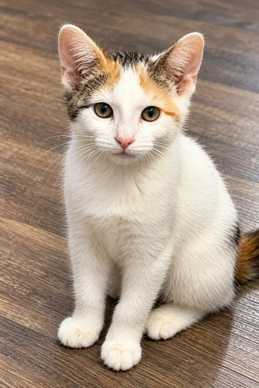 Callie, a female kitten up for adoption
