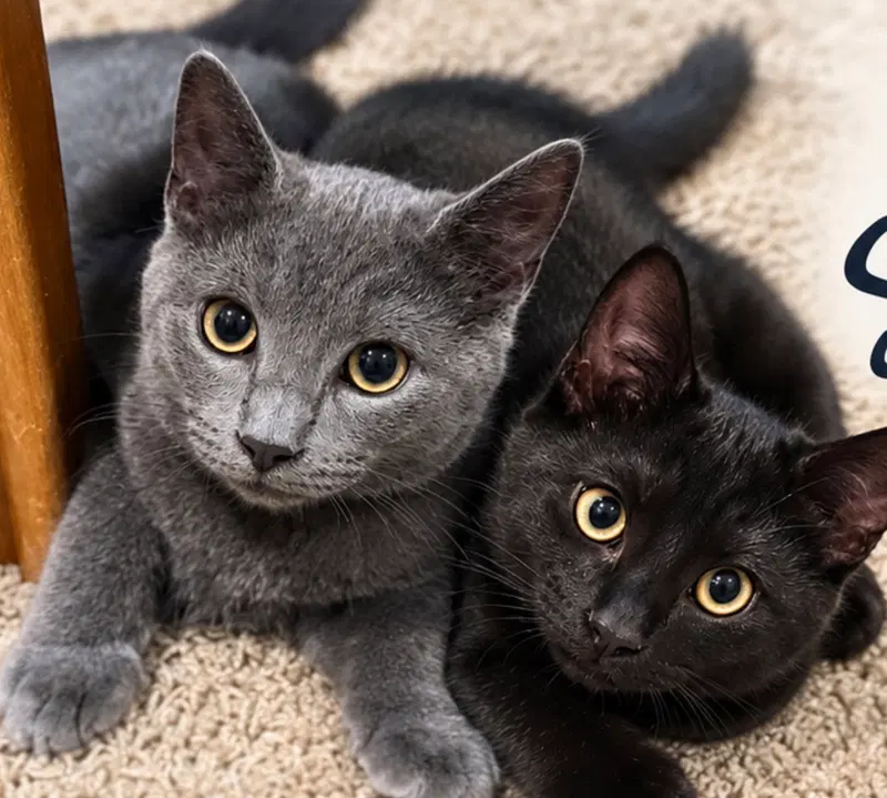 Fred & Ricky, young male cats up for adoption