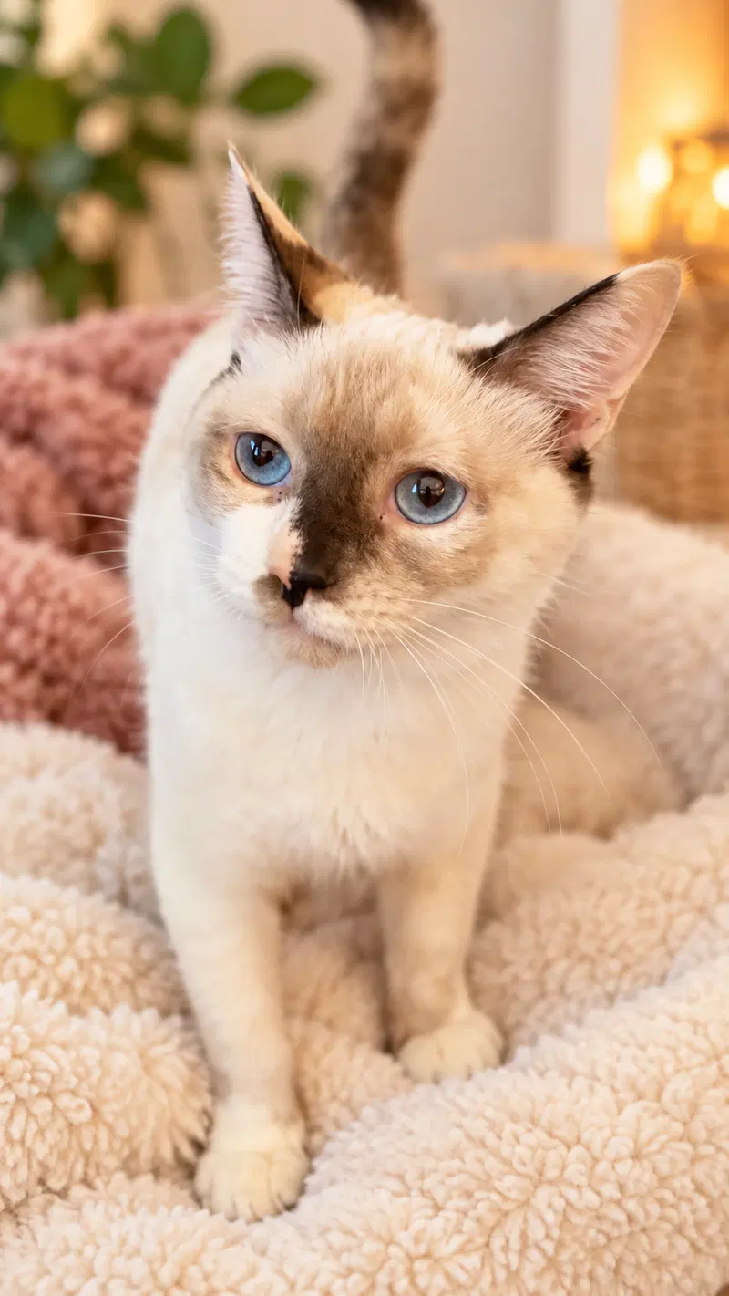 Circe, a young female Snowshoe cat up for adoption