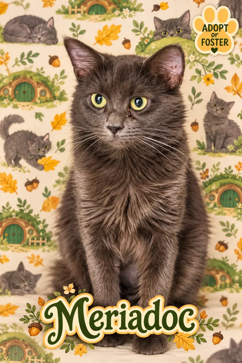 Meriadoc, a young female cat up for adoption