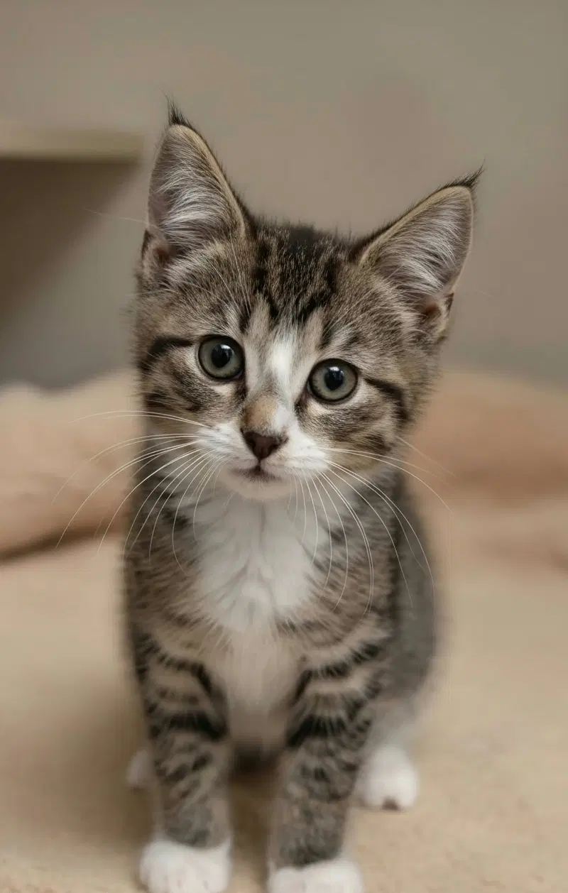 Cora, a female kitten up for adoption