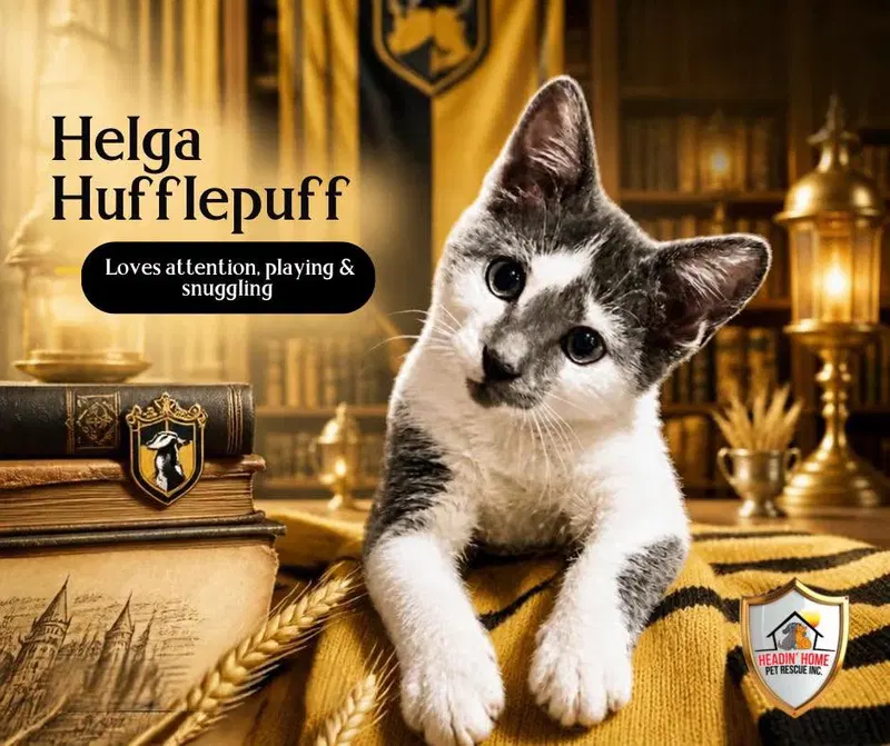 Helga Hufflepuff, a female kitten up for adoption