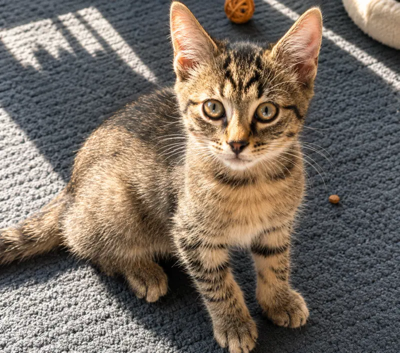 Izzy, a female kitten up for adoption