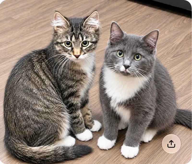 Inky and Binky, female kittens up for adoption