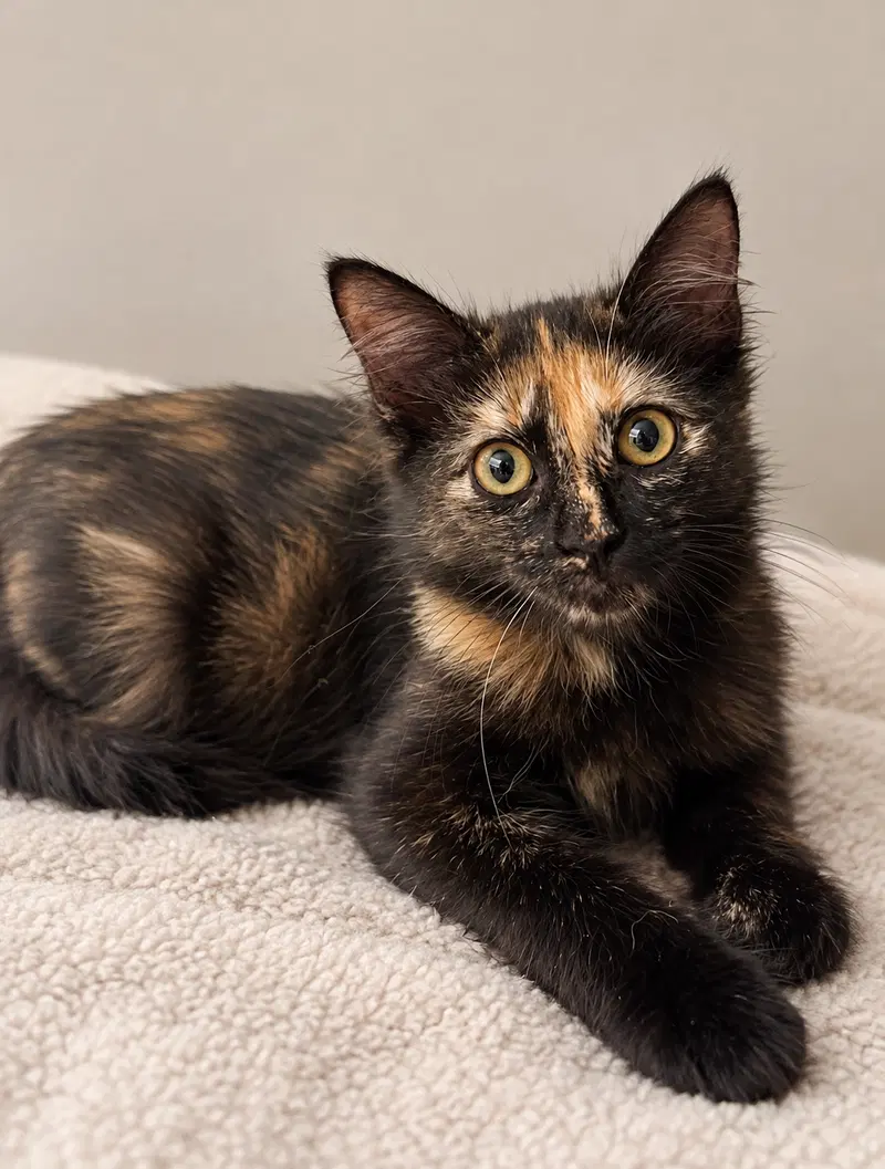 Malani, a female Tortoiseshell kitten up for adoption