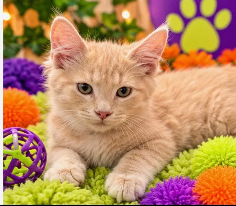 Spice, a male kitten up for adoption