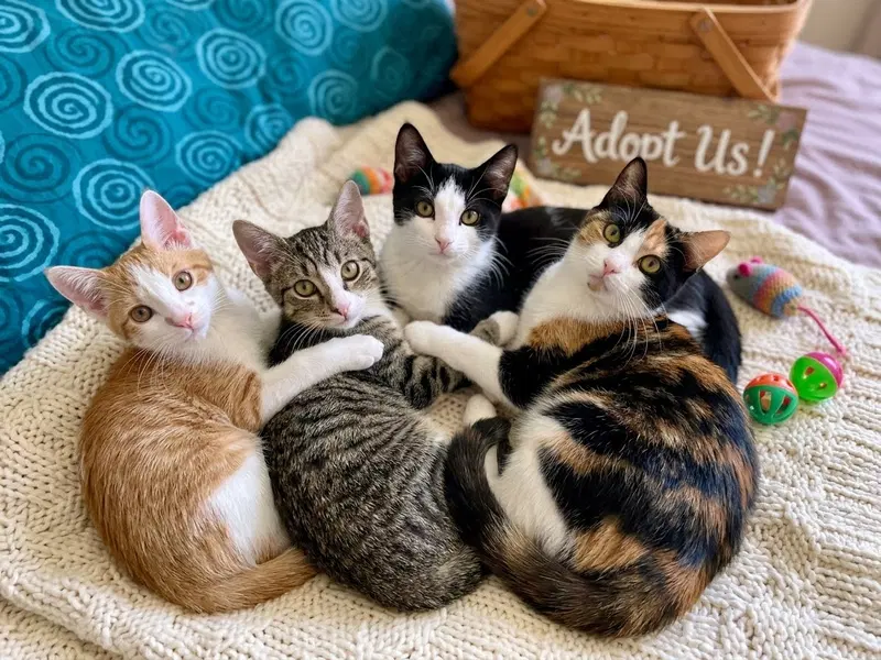 Four Adorable Special Cats, a young female cat up for adoption