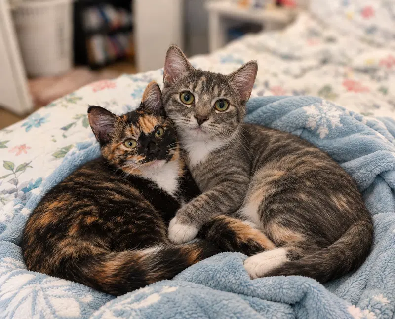 Jessie & Lane, female kittens up for adoption